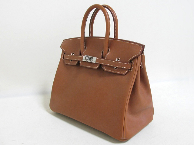 エルメス バーキン25/ハンドバッグ/フォーブ(シルバー/金具)/ヴォーバレニア【新品】